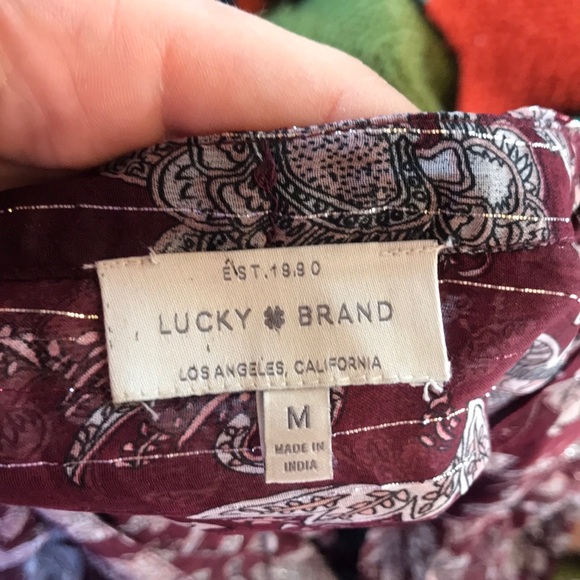 Lucky brand sheer patterned top - Picture 6 of 6
